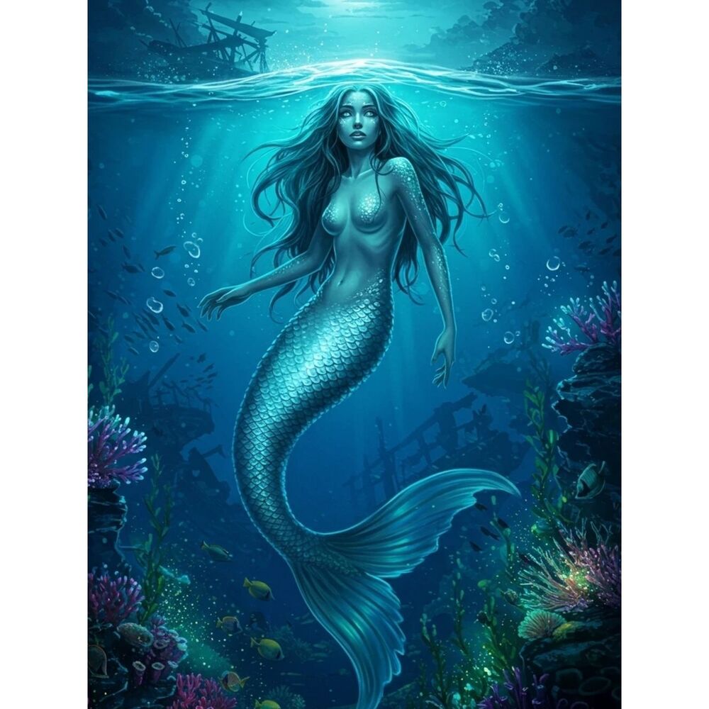 Custom Fridge Magnet Mermaid Blue Home Kitchen Decor